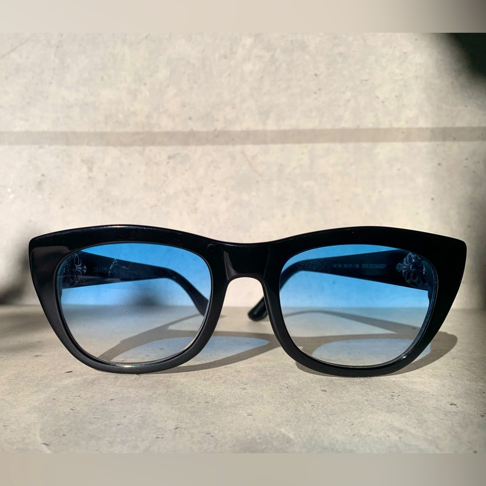 Authentic Chrome Hearts sunglasses black and blue shades. EYE SO SASSY